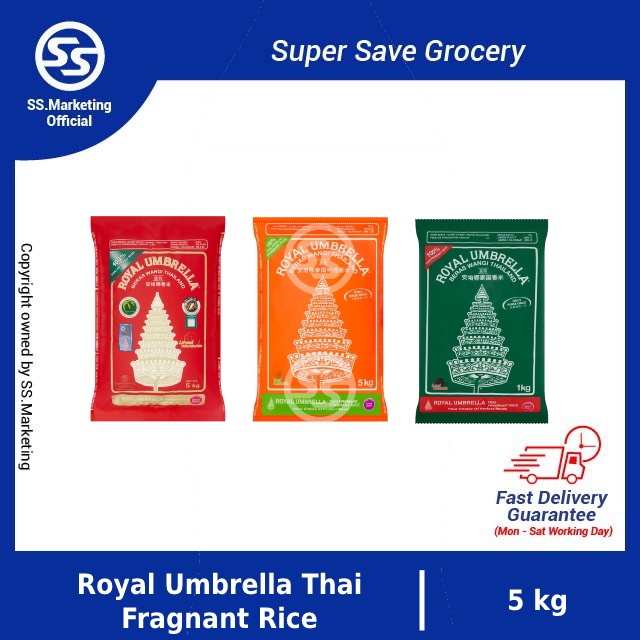 Royal Umbrella Thai Fragrant Rice (5kg) Shopee Malaysia
