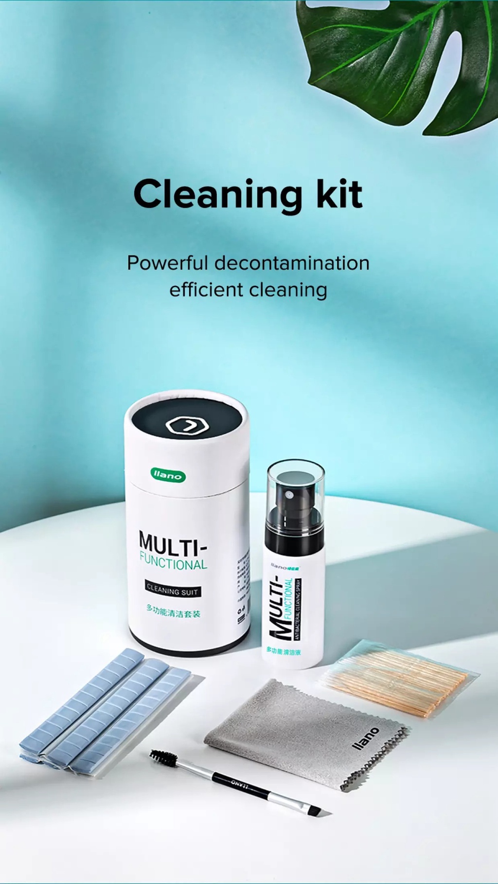 llano Cleaning Tool Blue Butyl Rubber Cleaning Multifunctional Kit