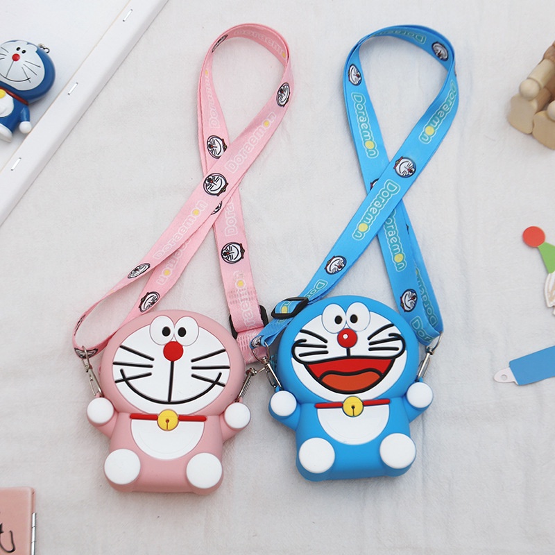 Doraemon Kids Coin Purse Cute Cartoon Silicone Boys and Girls Princess