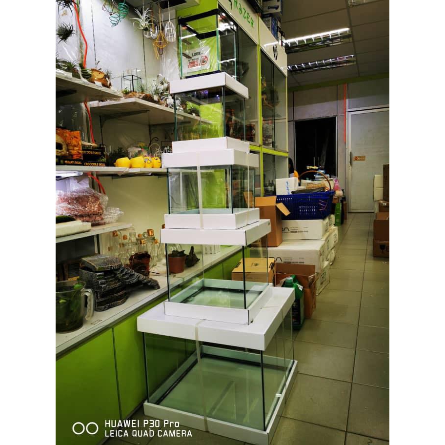 Aquarium Glass Tank W/ Frame Aquarium Tank [25cm 30cm 36cm] [5mm
