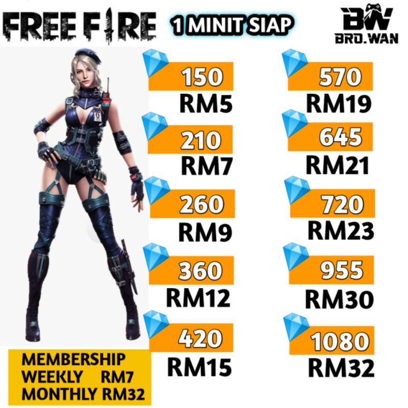 Free Fire TOP UP Free Fire Diamond Recharge Free Fire Diamond