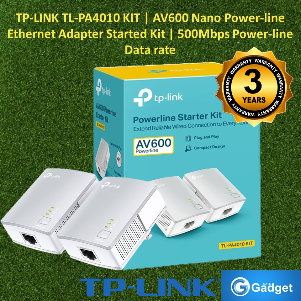 TPLINK TLPA4010 KIT AV600 Nano Powerline Adapter Started
