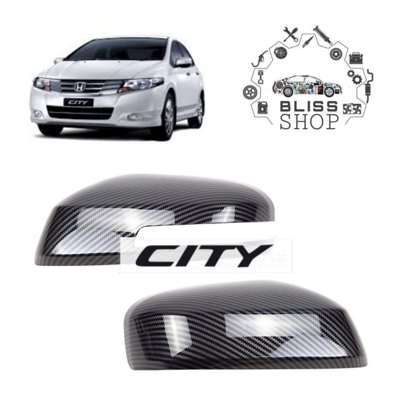 CARBON SIDE MIRROR COVER HONDA CITY TMO 20082012 [REPLACE