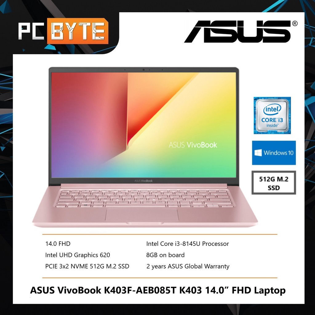 ASUS VivoBook K403FAEB084T K403 14.0” FHD Laptop Petal Pink Shopee
