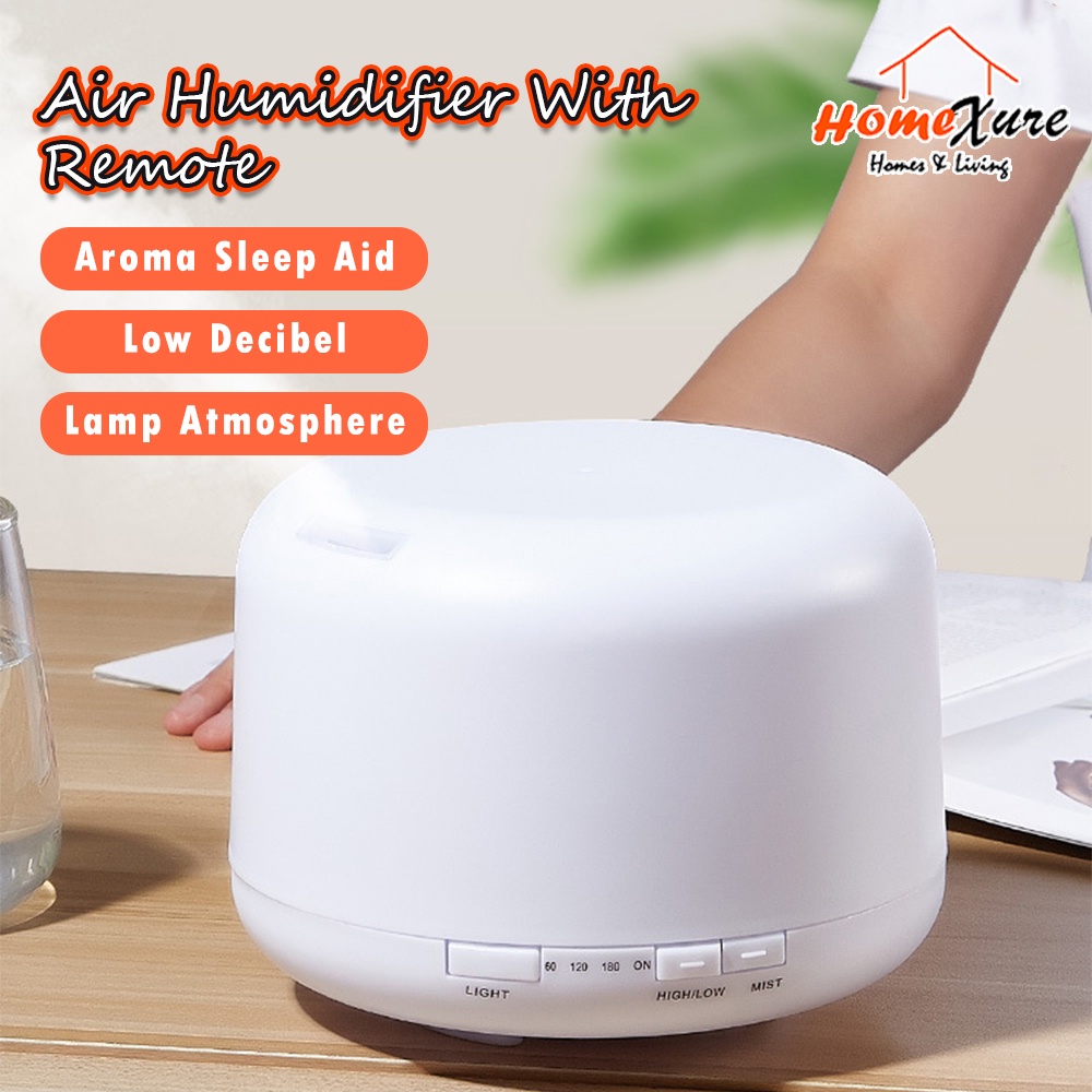 HomeXure AIR HUMIDIFIER WITH REMOTE 500ml Humidifier Diffuser Aroma