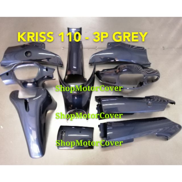 MODENAS KRISS110 KRISS 110 K1 BODY COVER SET ( 3P GREY ) ( HLD ) MADE