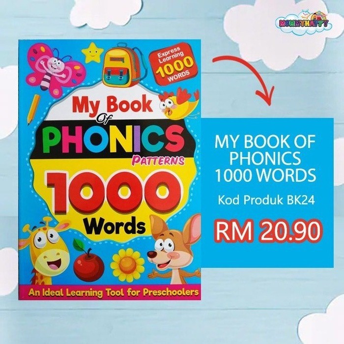 MY BOOK OF PHONICS PATTERNS 1000 WORDS & EKSPRES ASAS BACAAN BAHASA MALAYSIA & SIRI BACAAN