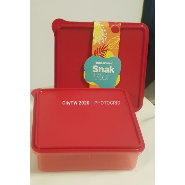 Tupperware Snack Stor Merah 2 Shopee Malaysia