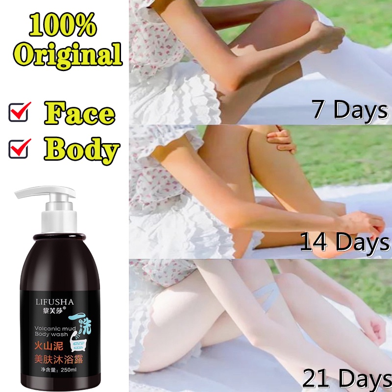 Lifusha volcanic mud body wash sabun mandi lumpur gunung berapi
