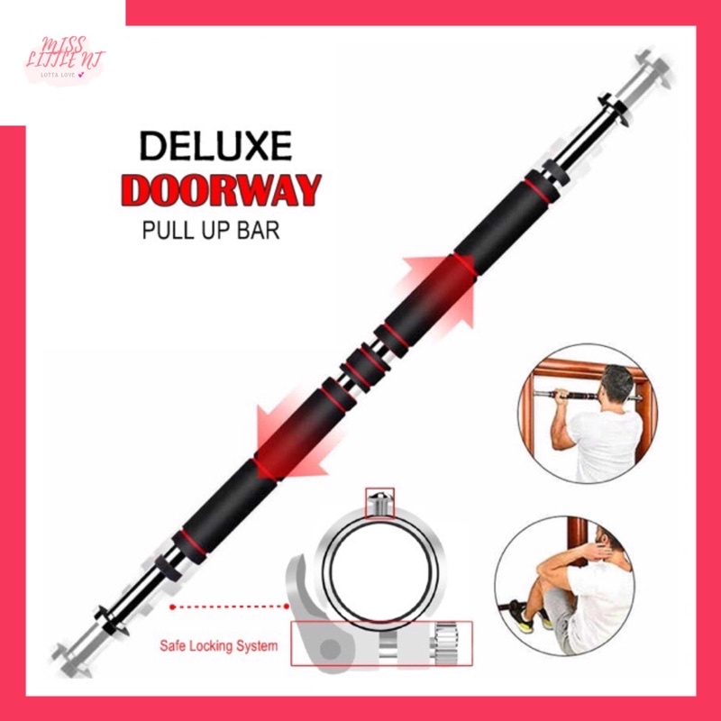 Doorway Pull Up Bar Chin Up Fitness Bar No Screw Safety Locker High