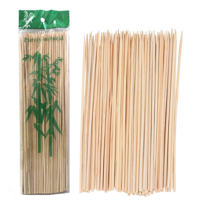 ( Ready Stock ) 40pcs Bamboo Skewers Stick 15cm / 30cm Batang Lidi