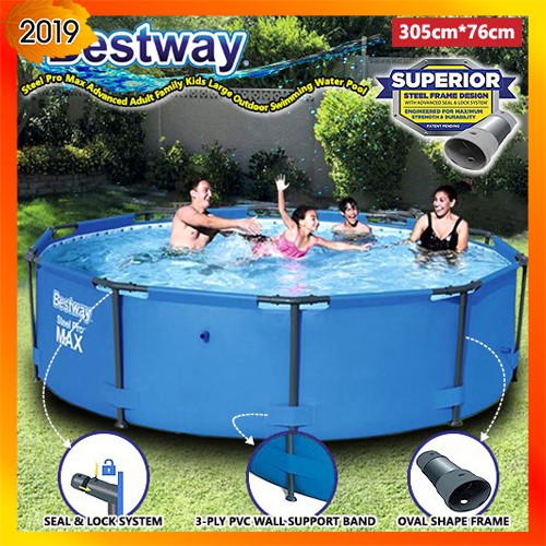 BESTWAY 56406 3.05M Steel Pro Max Advanced Adult Family Kids Large