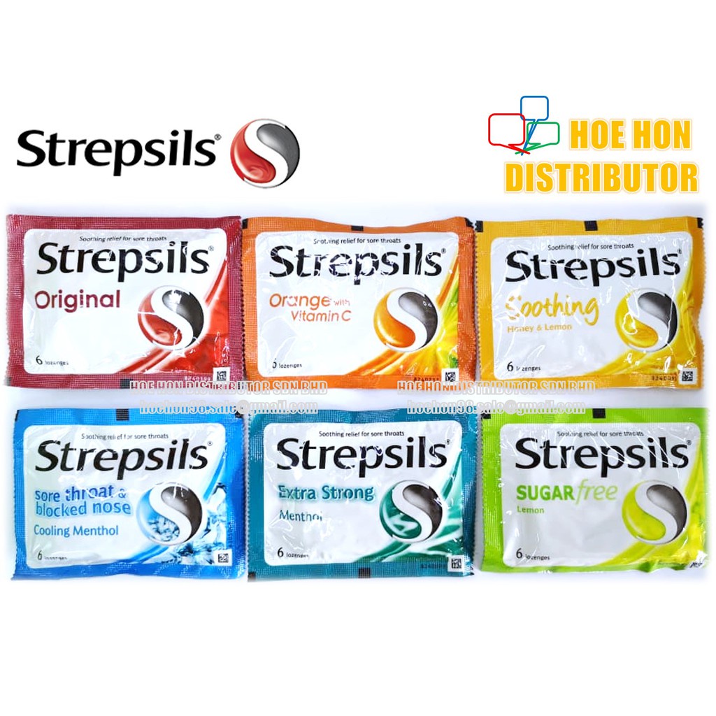Strepsils Lozenges Sore Throat Candy Extra Strong Menthol Original Vitamin C Honey Lemon Cool