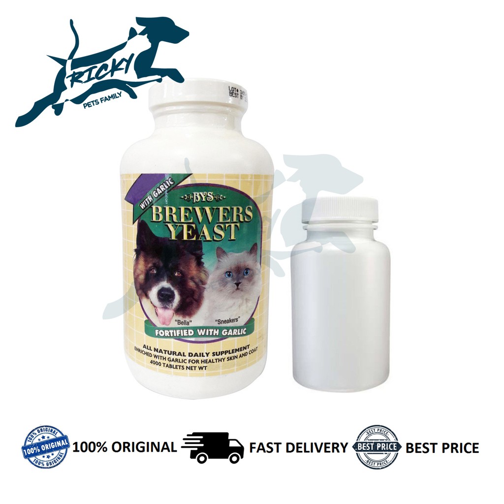 BYS Brewers Yeast vitamin Cat Dog Kitten Puppy 100 tabs (Repack