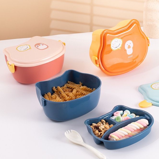 Kids Lunch Box Cute Cartoon Cat Lunch Box Cat Shape Children Bento