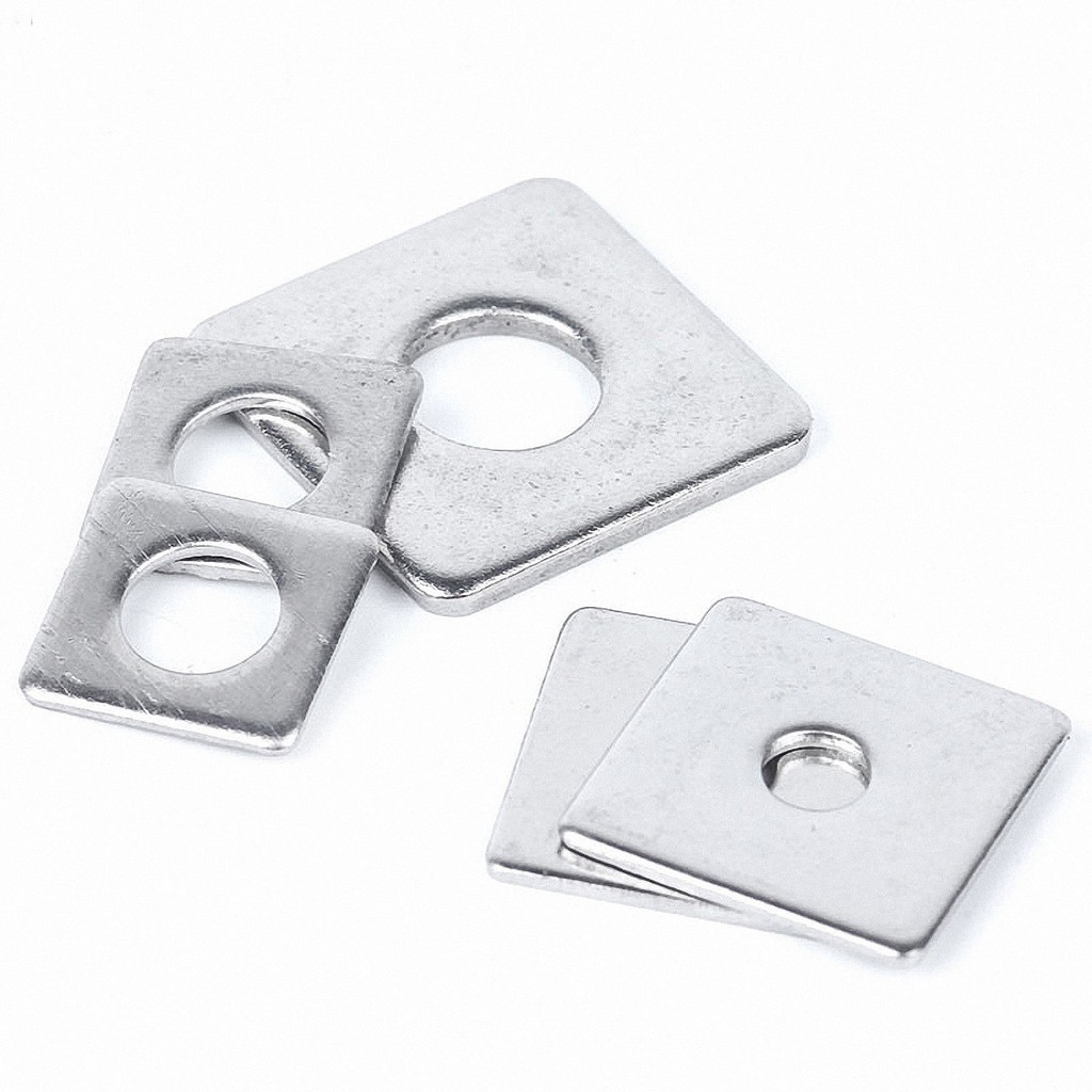 Bright Zinc Plating Steel Square Flat Plated Washers M8 M10 M12 M14