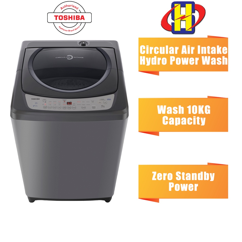 Toshiba Washing Machine (10KG) Hydro Twin Power Washer AWH1100GM(SM