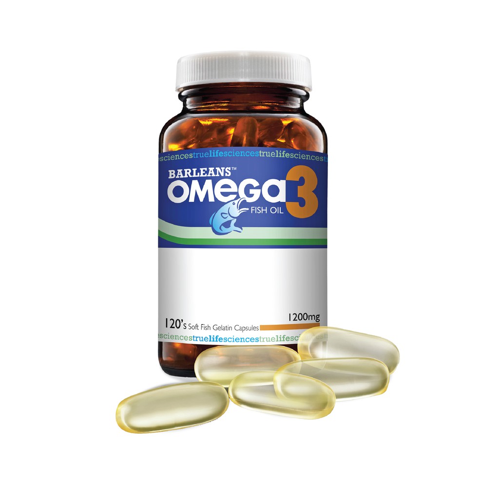 Barleans Omega 3 Fish Oil 1200mg (120 Soft Fish Gelatin Capsules) Exp