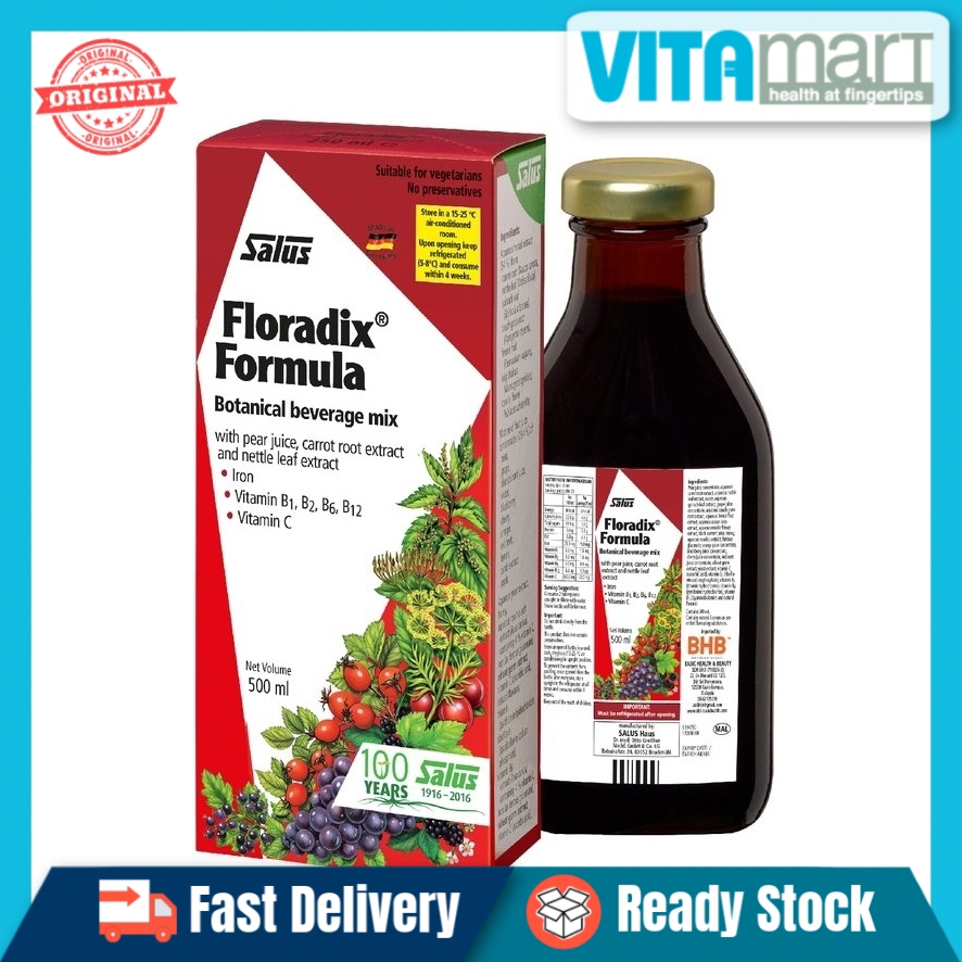 Salus Floradix Formula 500ml 🇩🇪(Iron Gluconate, Vitamin B) Shopee
