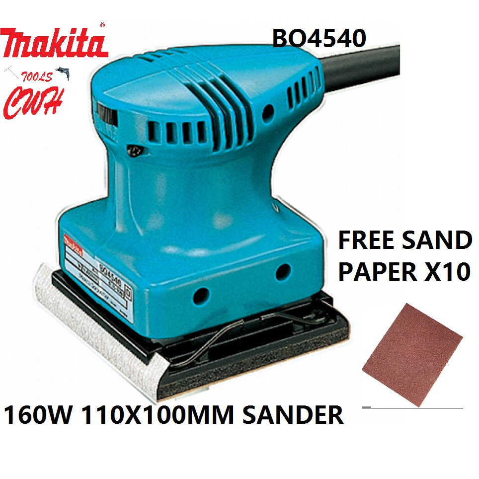 110X100MM MAKITA BO4540 160W FINISHING PALM SANDER RANDOM ORBITAL SHEET