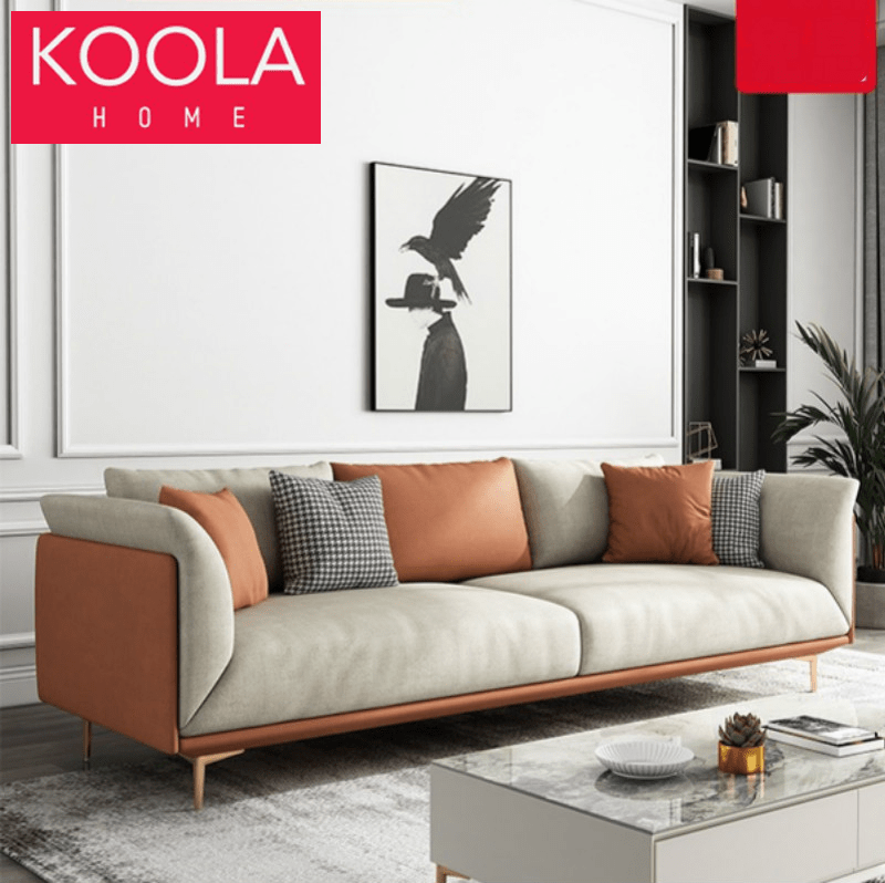 KOOLA Scandinavian Sofa Set Nordic Velvet Sofa 3 Seater Comfort Cushion
