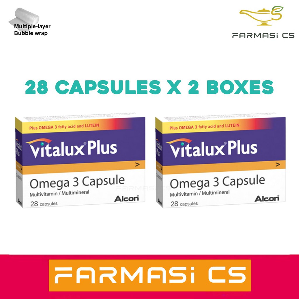 Vitalux Plus Omega 3 Capsule 28 capsules x 2 Boxes (TWIN) EXP12/2023