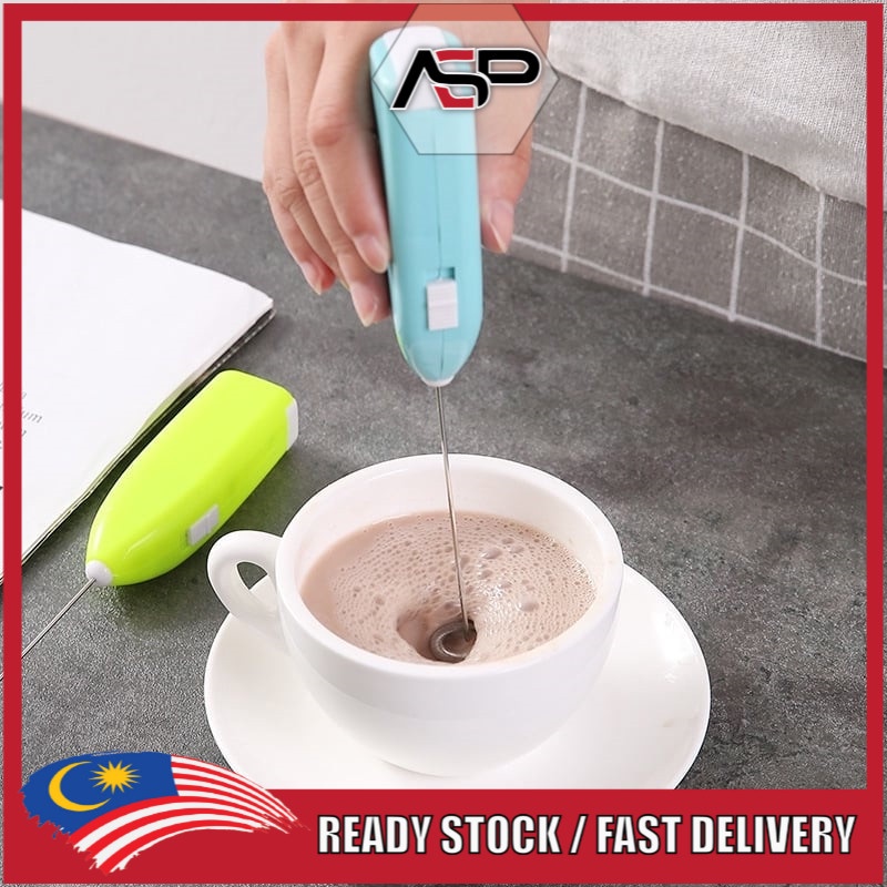 Mini Electric Egg Beater Handheld Coffee Blender Bubble Drink Stir Bar