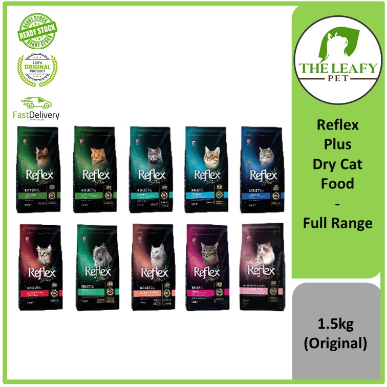 Reflex Plus Dry Cat Food Full Range 1.5kg ( Original Pack ) Shopee