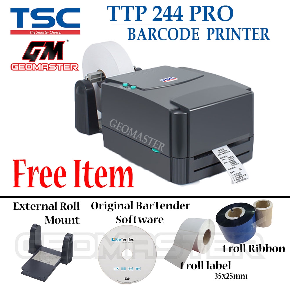 TSC TTP244 Barcode Printer, Barcode label printer Shopee Malaysia
