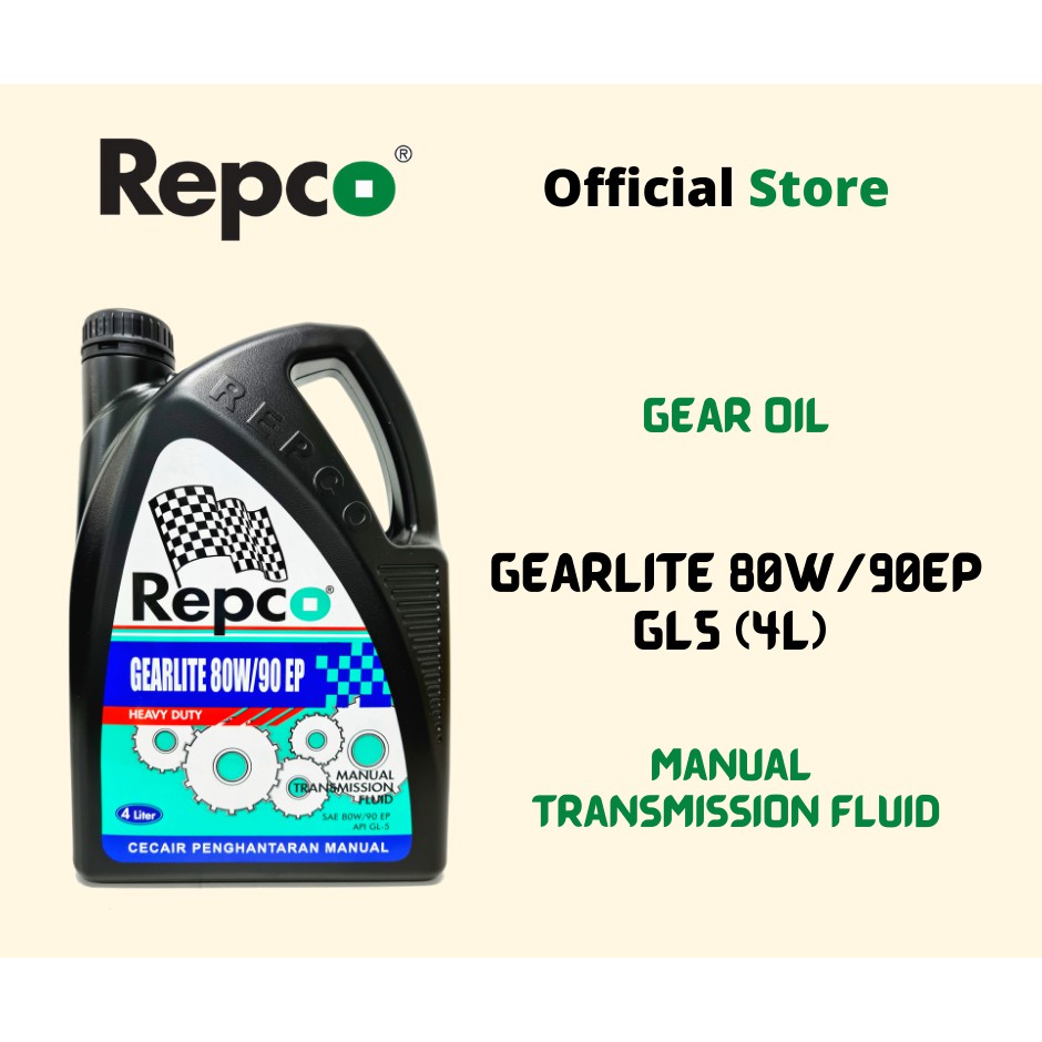 Repco Gearlite 80W/90EP GL5 Manual Transmission Gear Oil (4L) Shopee