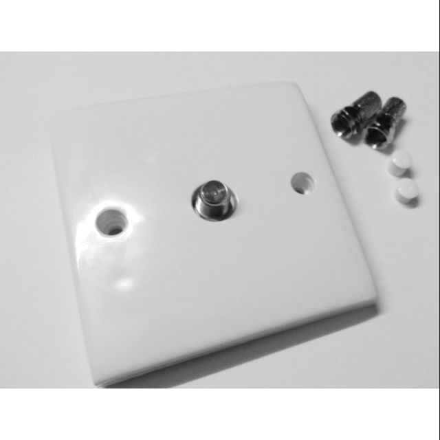 Satellite tv digital tv antenna dish f connector ftype wall plate