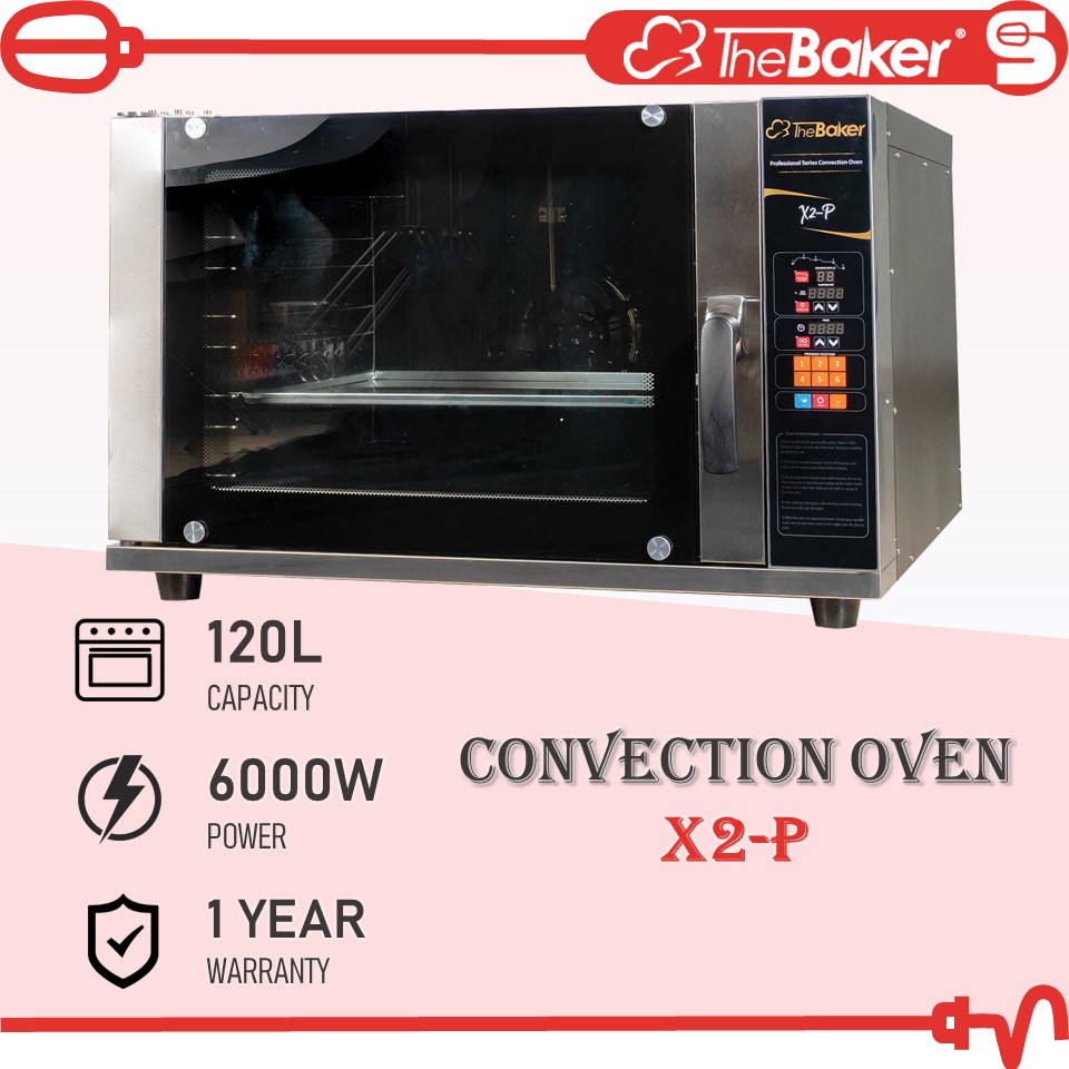 THE BAKER Convection Oven X2P (120L/6000W) Spray Humidity Steam