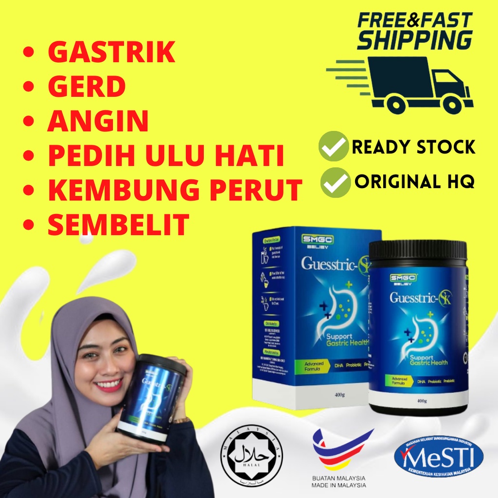 Guesstric Sk Susu Kambing Gastrik, Gerd, Angin Lengkap dgn Prebiotik