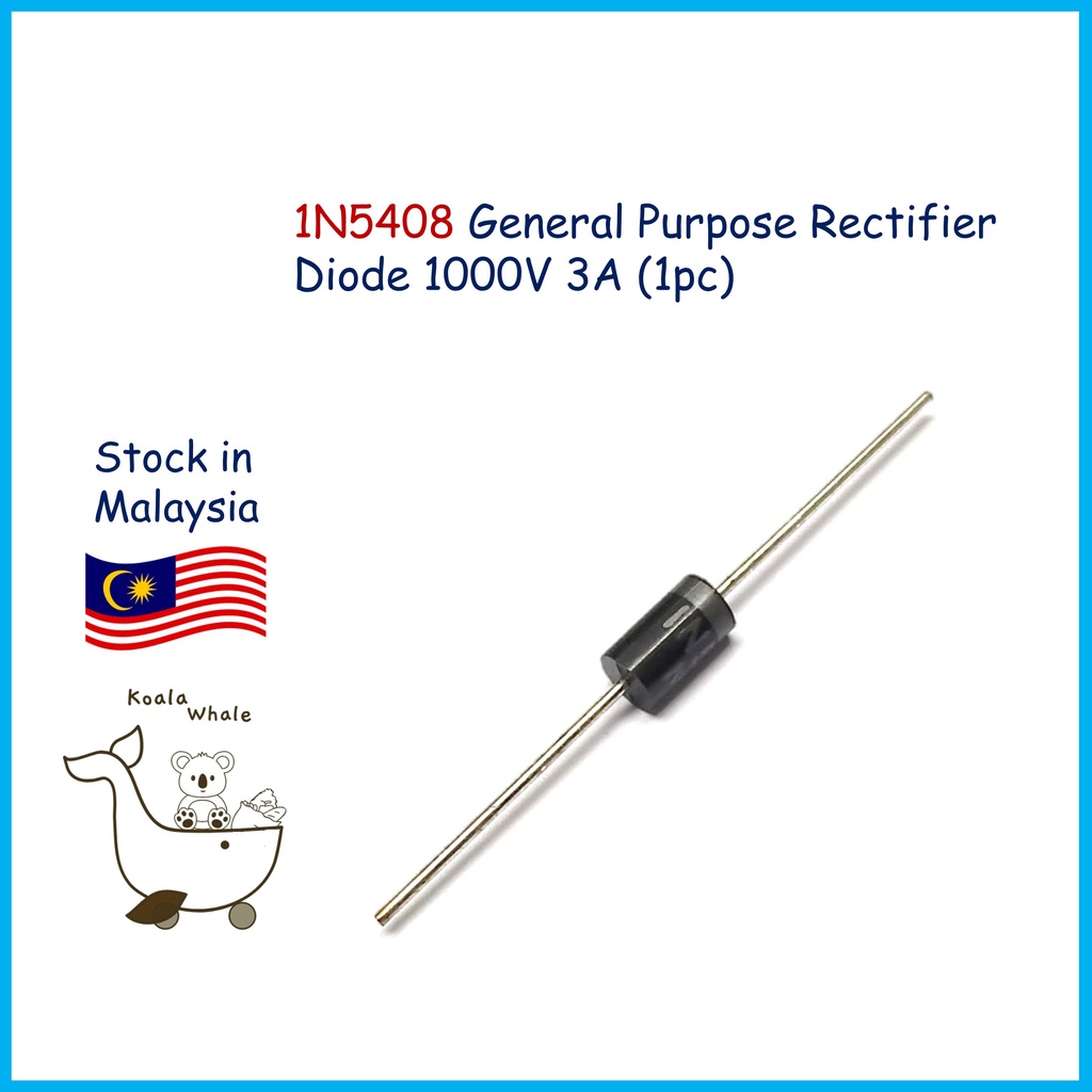 1N5408 IN5408 Rectifier Diode 1000V 3A Dioda (1pc) Shopee Malaysia