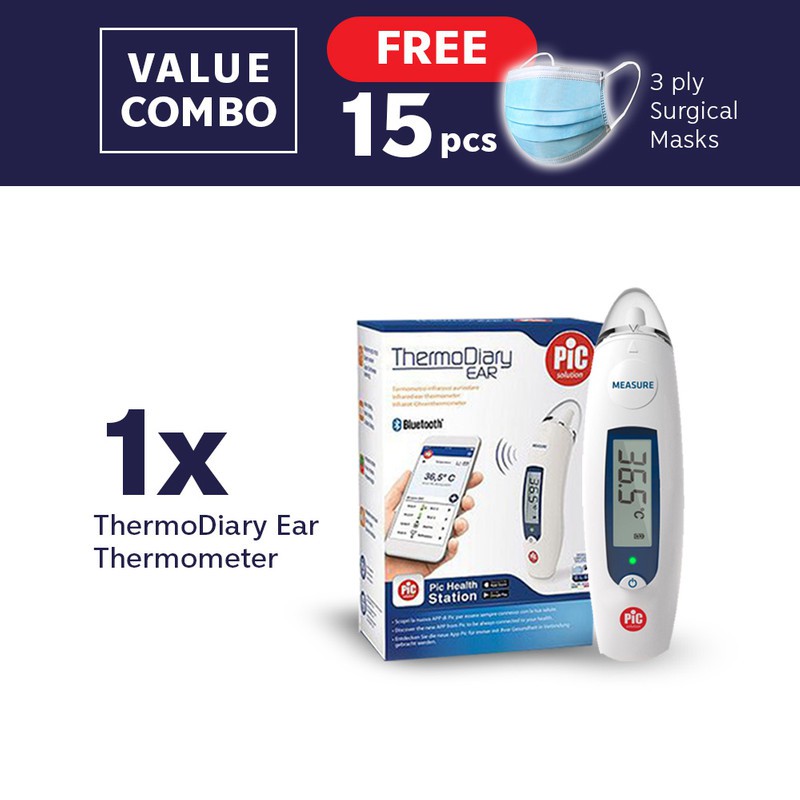 ThermoDiary Ear Infrared Thermometer Temperature dectector w PIC Built