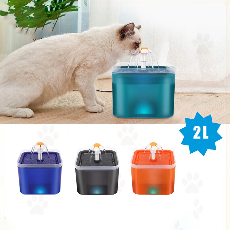 67oz/2L Pet Water Fountain for Cats and Small Dogs Super