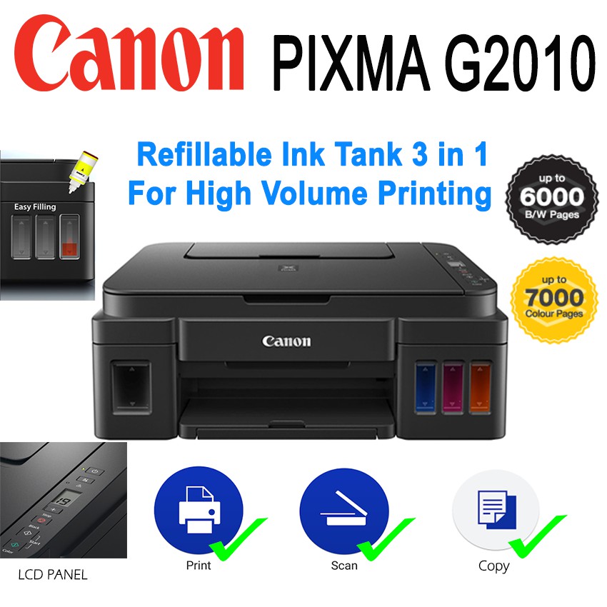 Canon PIXMA G2010 Printer With Hybrid Inks New Model of Canon G2000