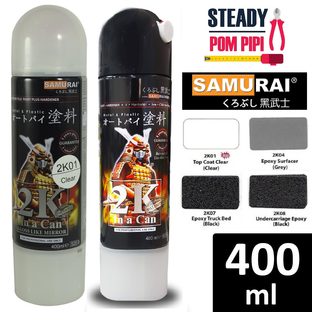 SAMURAI 400ML SPRAY PAINT 2K01 / 2K04 / 2K07 / 2K08 Shopee Malaysia