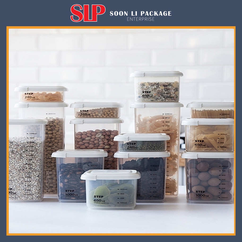 Clear Storage Box with Lid Bekas Makanan Penyimpanan Dapur透明带盖储物盒厨房储物容器