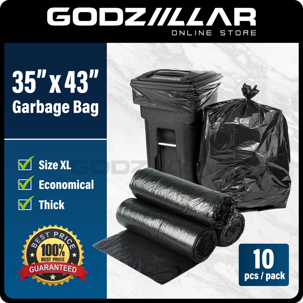 (XL) Garbage Plastic Bag Beg Plastik Sampah 10pcs/pack Shopee