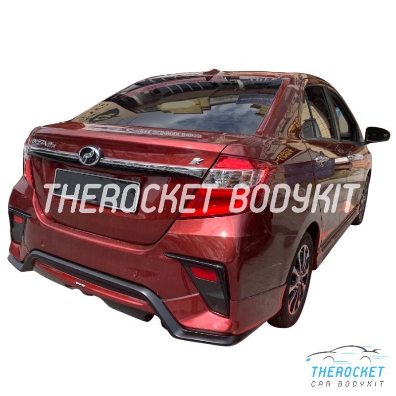 Perodua Bezza 2020 2021 2022 Gear Up Rear Skirt Bodykit Material PU