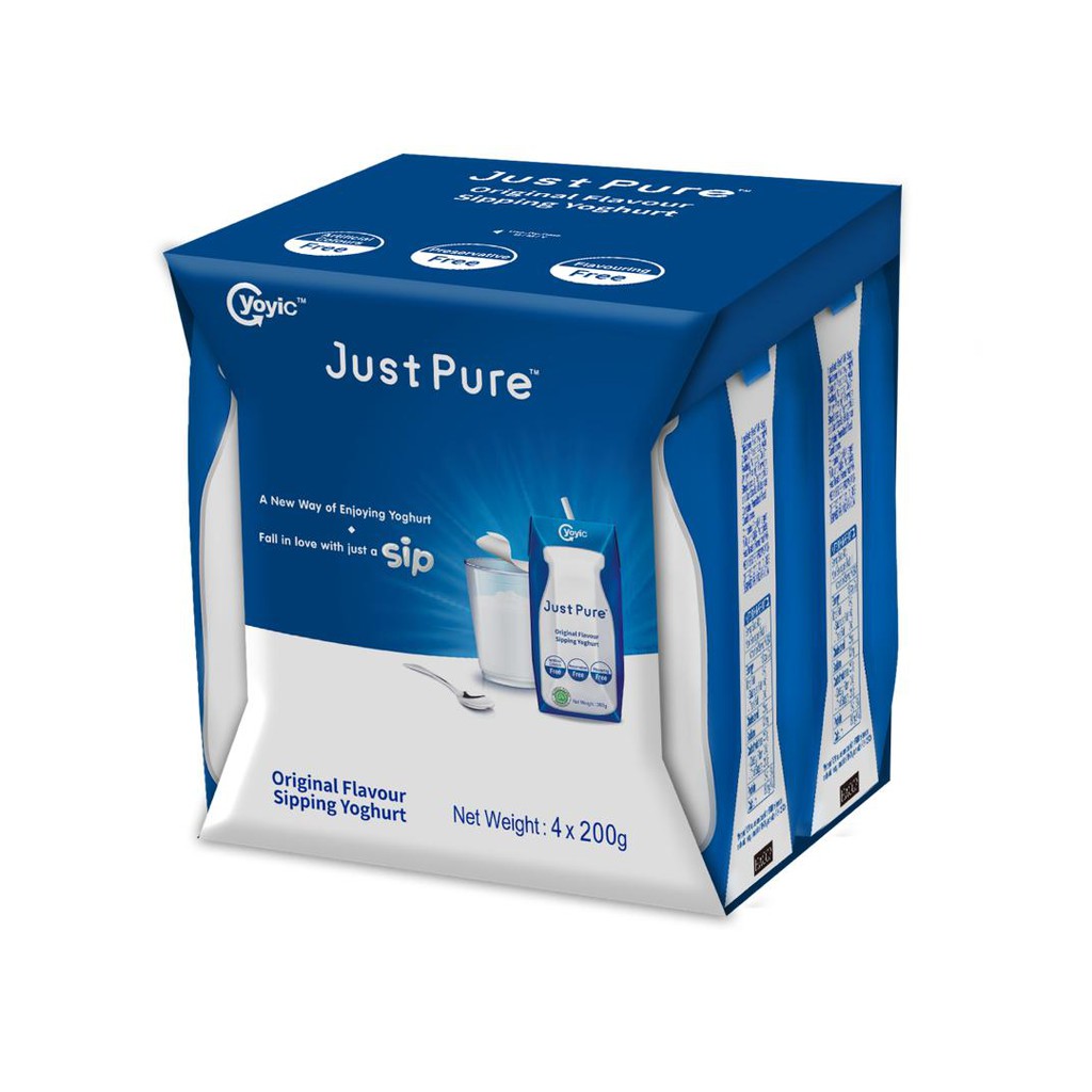 Just Pure Yogurt Original 200g x 4pkts (1pack) Shopee Malaysia
