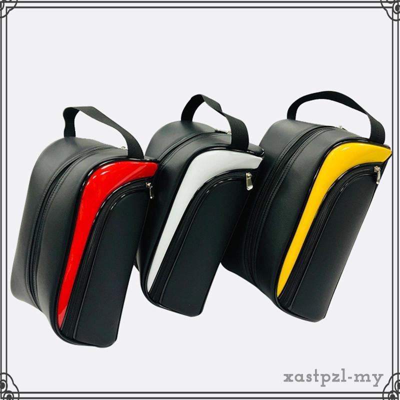 [xastpz1] Golf Shoes Bag Deluxe Leather Outdoor Shoe Carry Bag Golf