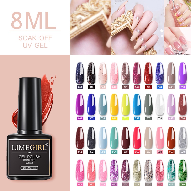 Limegirl 80 colors Gel Polish Set Manicure for Nails Semi Permanent