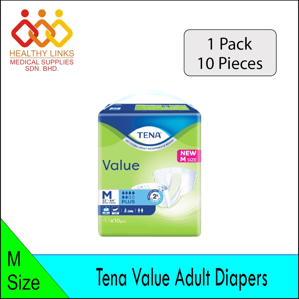 Tena Value Adult Diapers (1 Pack) M10, L8, XL8 Shopee Malaysia