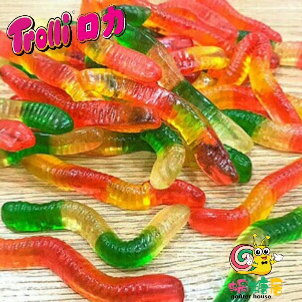 Trolli Squiggles Gummy Candy (Halal)100gm(Repack)(Reasalable Zip Lock