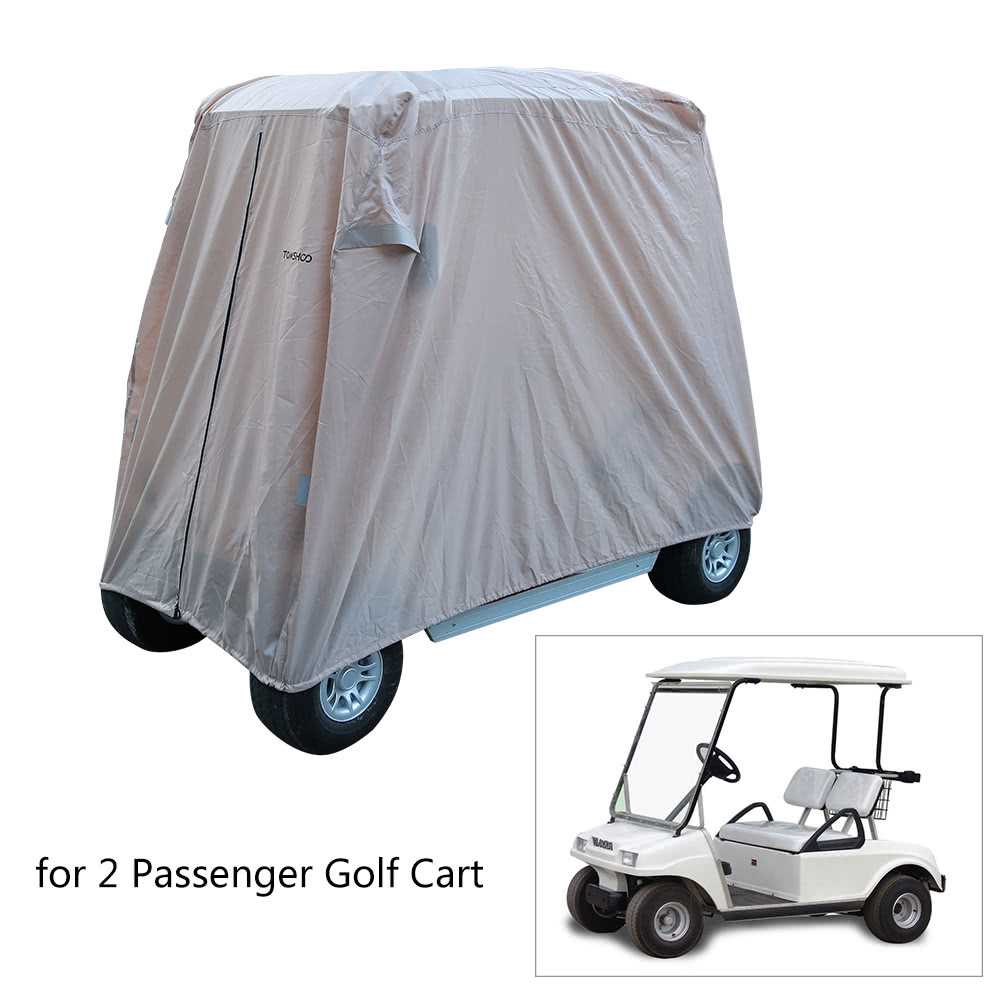 TOMSHOO 2 / 4 Passenger Golf Cart Cover Golf Car Roof Enclosure