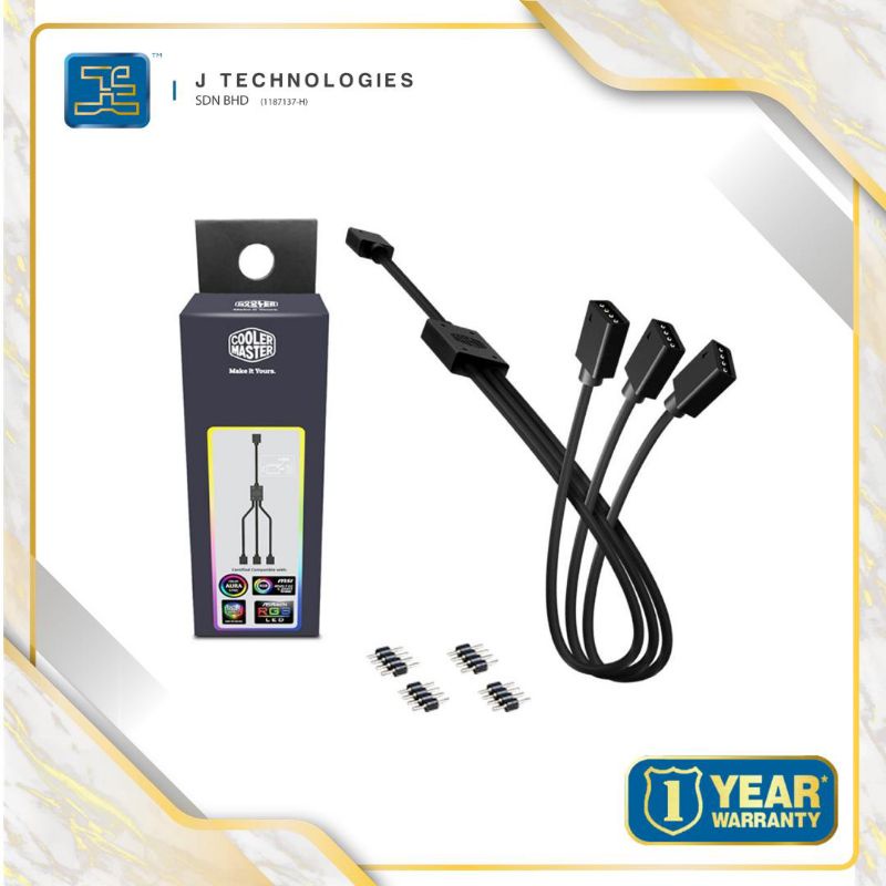Cooler Master 1 To 3 Universal ARGB Fan Cable Shopee Malaysia