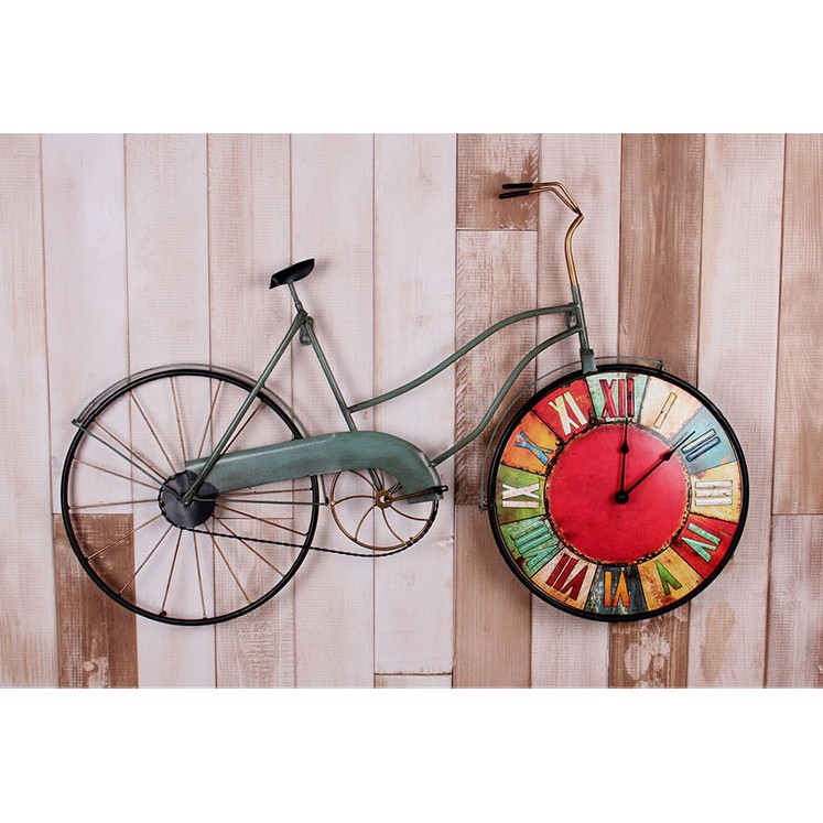 Antique Bicycle Wall Clock Shopee Malaysia