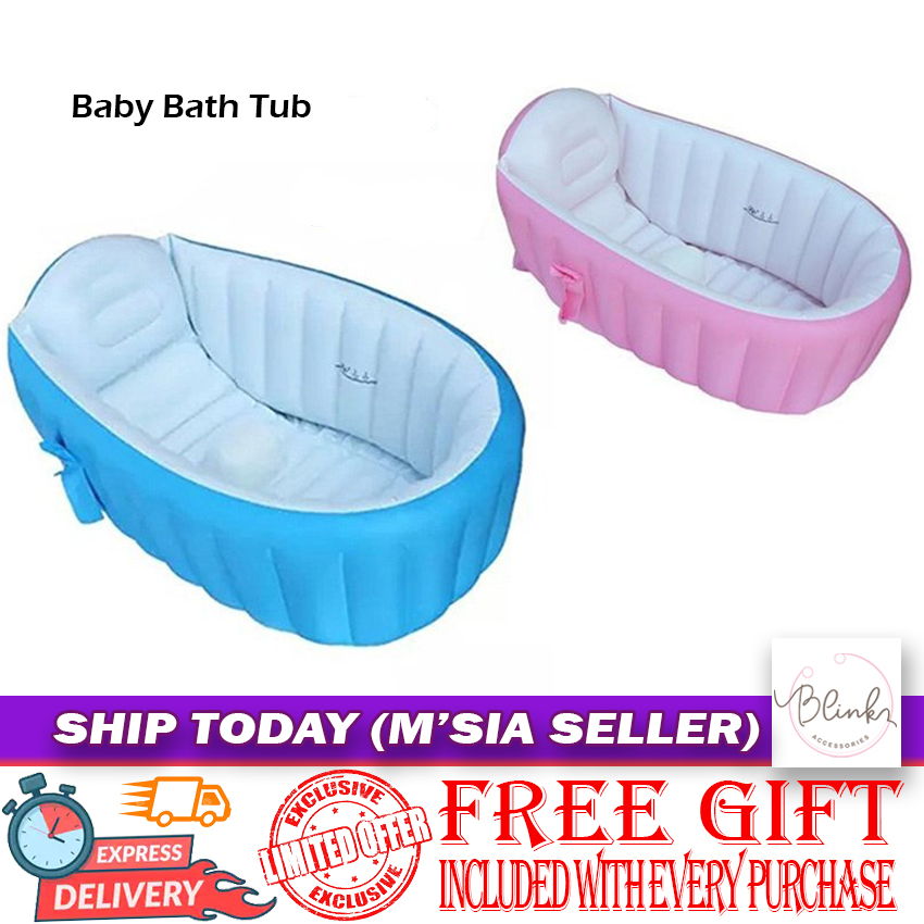Inflatable Baby Bathtub Baby Shower Tub With Pumper, 51 OFF